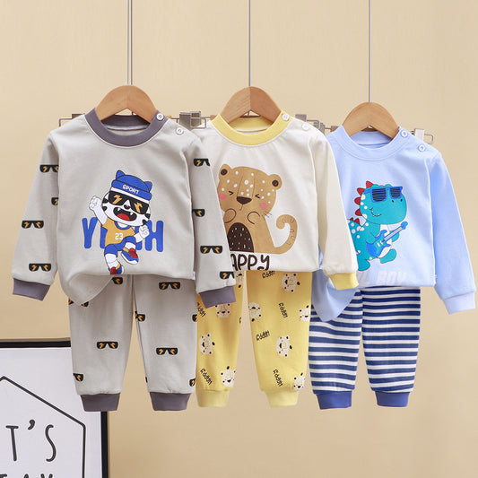 2-Piece Pajamas Set with Long-Sleeve Top and Pants for Boys and Girls | Adorable Soft Cotton Nightwear and Sleepwear Set