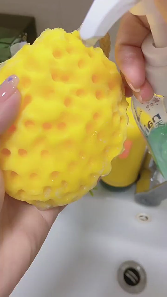 Cute Honeycomb Baby Bath Sponge | Japanese Style Bath Sponge for Babies, Kids and Adults