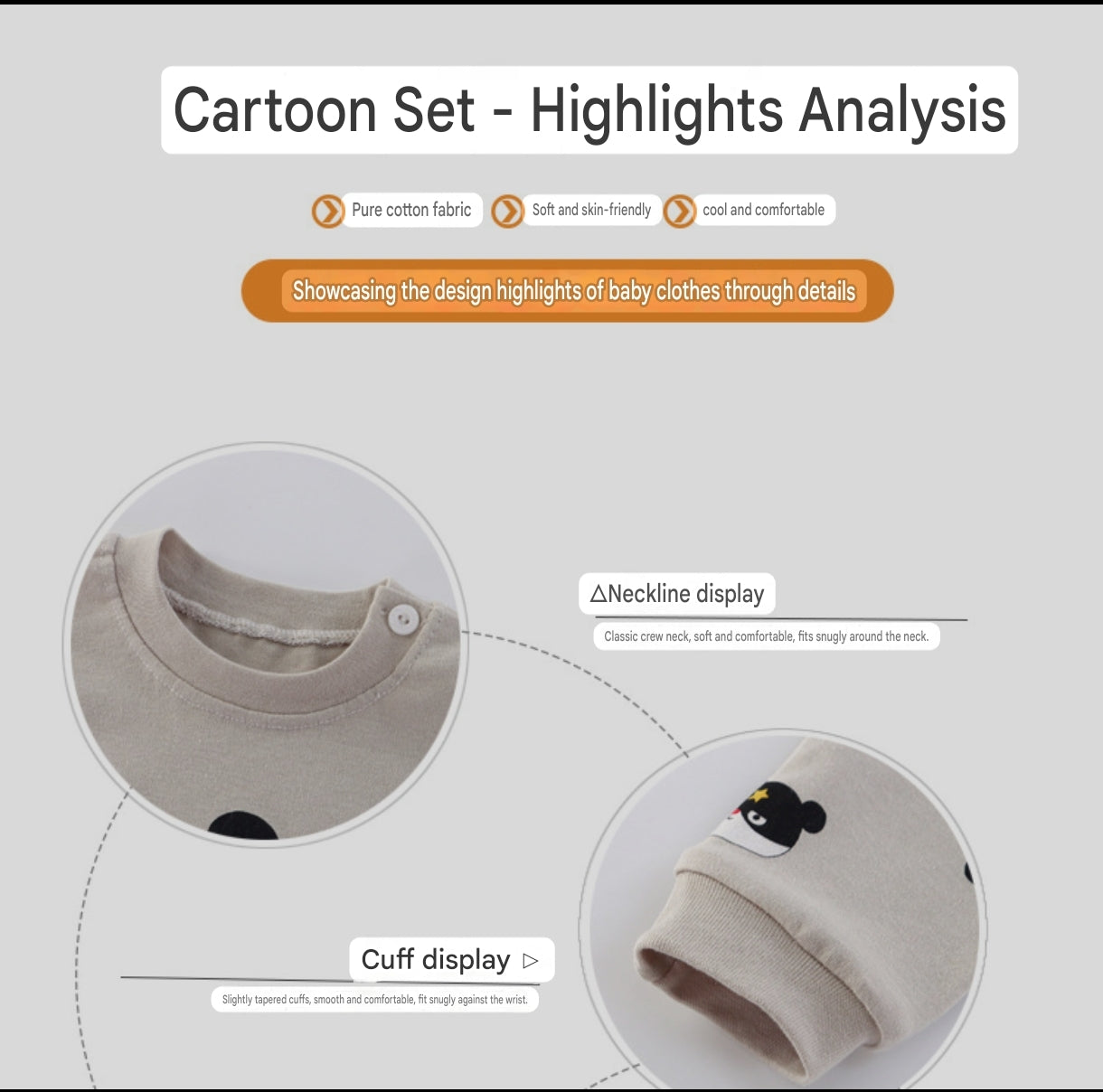 2-Piece Pajamas Set with Long-Sleeve Top and Pants for Boys and Girls | Adorable Soft Cotton Nightwear and Sleepwear Set