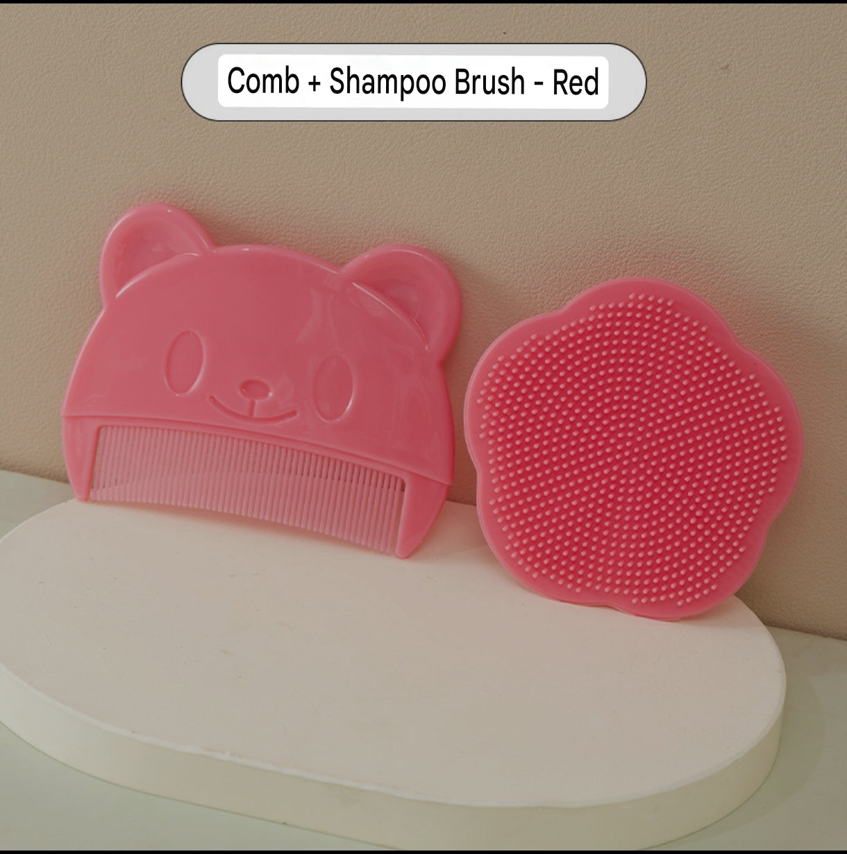 2-Piece Baby Hair Care Kit with Soft Comb and Shampoo Brush | Premium Baby Scalp Care Set