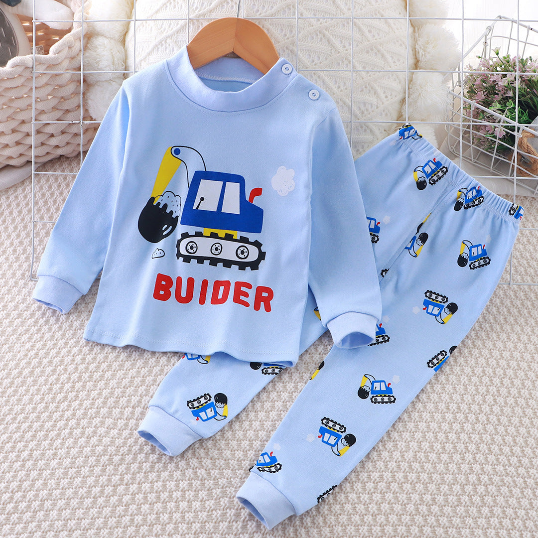 2-Piece Pajamas Set with Long-Sleeve Top and Pants for Boys and Girls | Adorable Soft Cotton Nightwear and Sleepwear Set