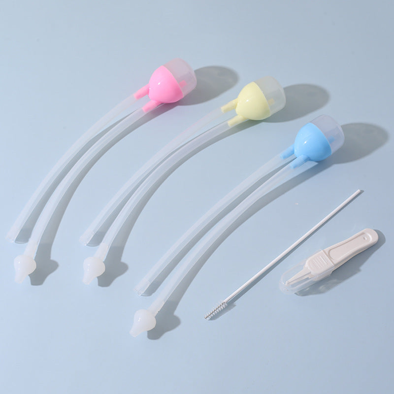 BPA-Free Baby Nasal Aspirator Set with Mouth Section | Anti-Backflow Nasal Aspirator Kit with Safety Filter