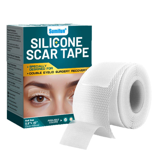 Silicone Scar Tape (2×100cm, White color) | Scar Repair Sheet for New & Old Scars and Stretch Marks