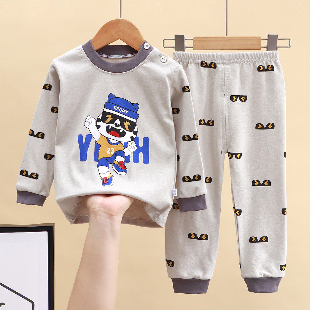 2-Piece Pajamas Set with Long-Sleeve Top and Pants for Boys and Girls | Adorable Soft Cotton Nightwear and Sleepwear Set
