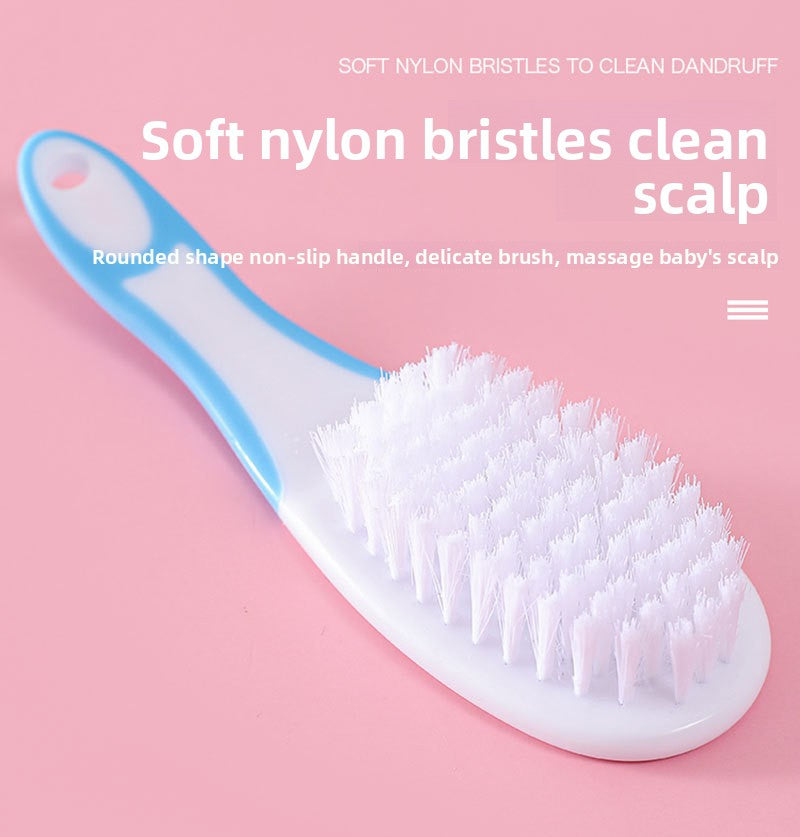 6-Piece Baby Care and Grooming Kit with Hair Brush, Comb, Safety Scissors, Nail Clipper, Nail File, and Nail Clipper Sheath