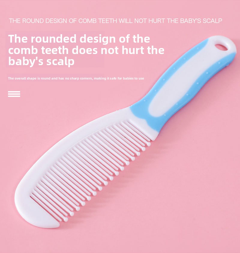 6-Piece Baby Care and Grooming Kit with Hair Brush, Comb, Safety Scissors, Nail Clipper, Nail File, and Nail Clipper Sheath