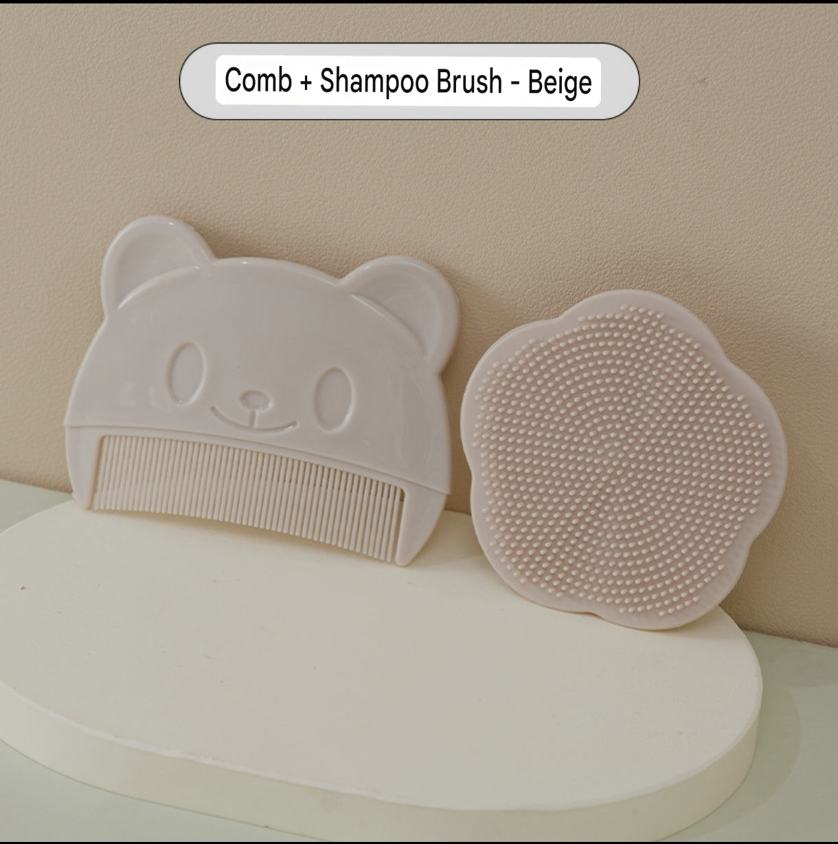 2-Piece Baby Hair Care Kit with Soft Comb and Shampoo Brush | Premium Baby Scalp Care Set