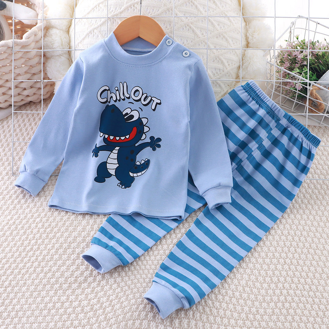 2-Piece Pajamas Set with Long-Sleeve Top and Pants for Boys and Girls | Adorable Soft Cotton Nightwear and Sleepwear Set