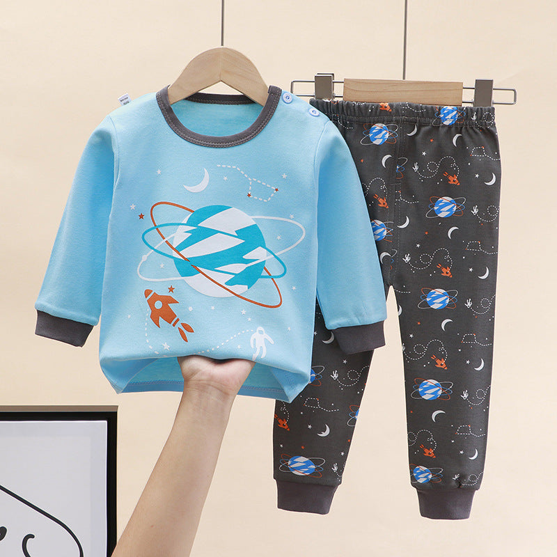 2-Piece Pajamas Set with Long-Sleeve Top and Pants for Boys and Girls | Adorable Soft Cotton Nightwear and Sleepwear Set