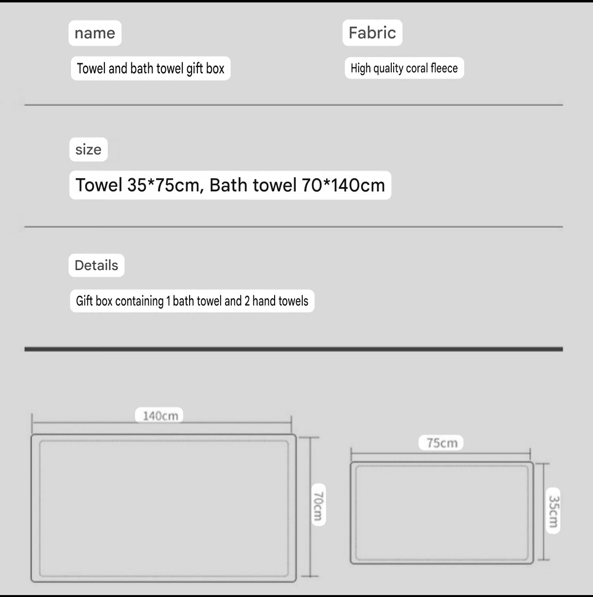 3-in-1 Soft Towel Set for Mother and Baby with Package Bag | Absorbent Coral Fleece Baby Bath Towels Gift Set