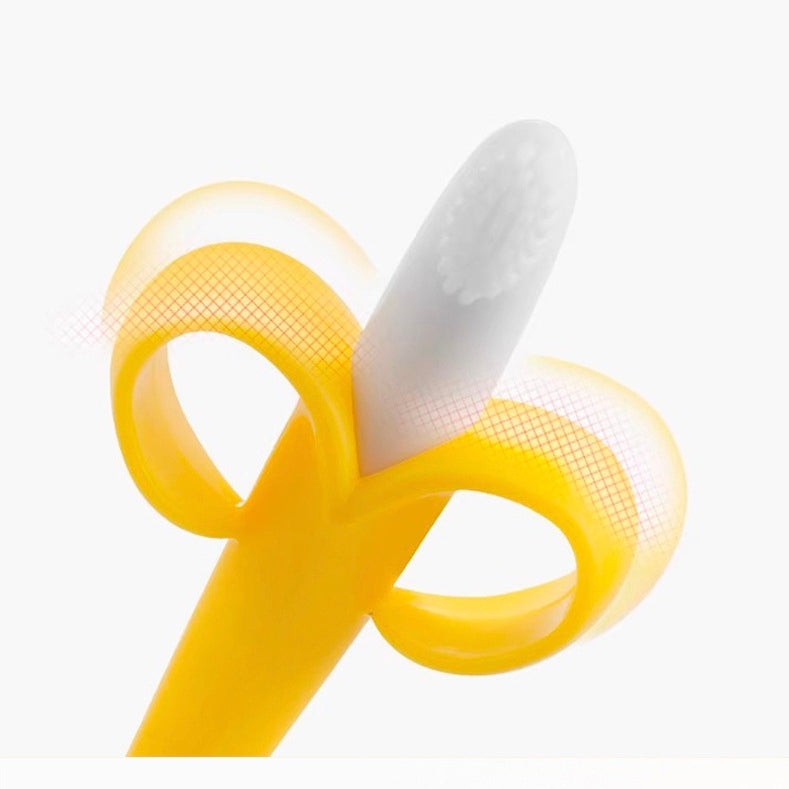 Flexible Banana-Style Giraffe Silicone Baby Teether | BPA-Free Silicone Teether for Teething Relief