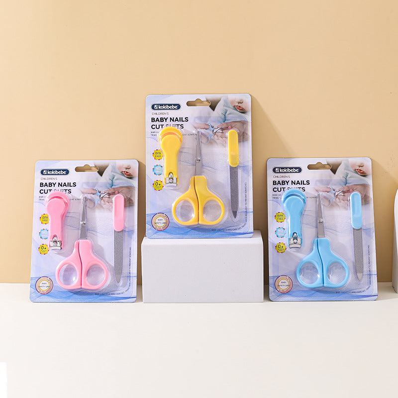 3-Piece Baby Nails Care Set with Nail Clippers, Nail Scissors, and Nail File