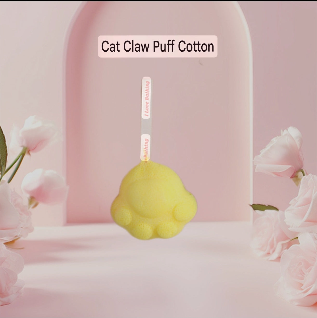 Cute Paw-Shaped 3D Baby Bath Sponge