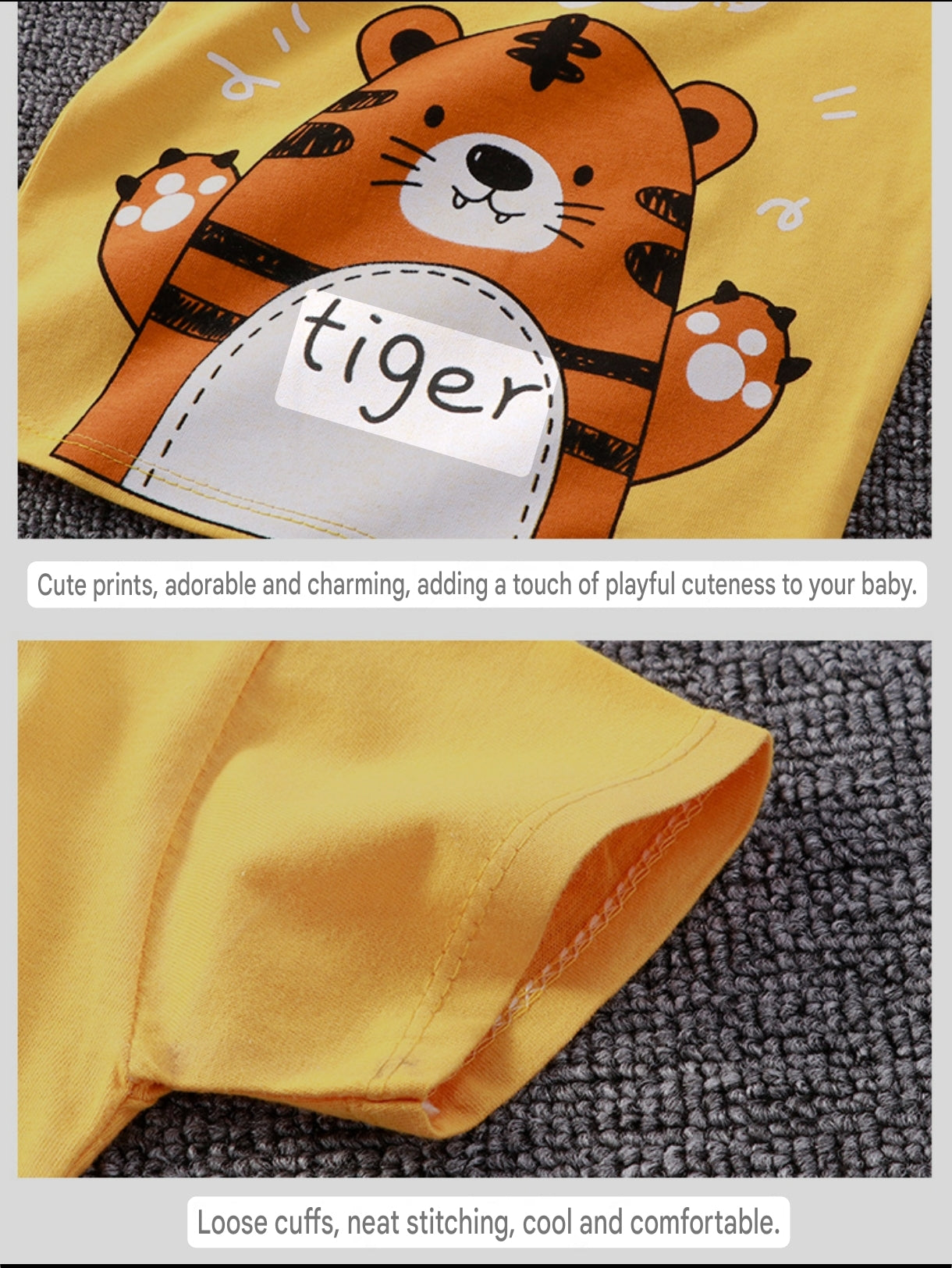 2-Piece Baby Short-Sleeve Outfit Set with T-Shirt and Shorts | Soft Cotton Outdoor Wear for Boys and Girls