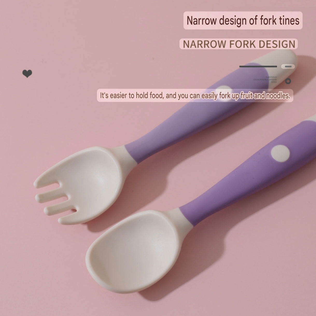 Bendable Baby Spoon and Fork Set | Silicone Cutlery Training Set for Babies