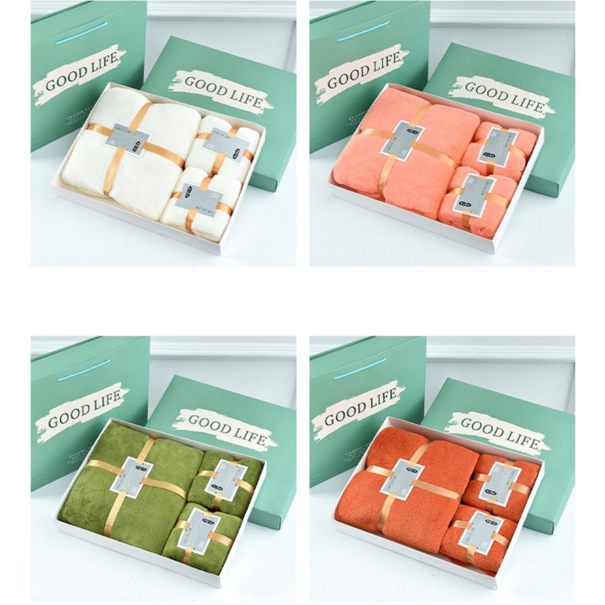 3-in-1 Luxury Coral Fleece Baby Bath Towels Gift Set | Ultra-Soft Bath Towels Set for Mother and Baby