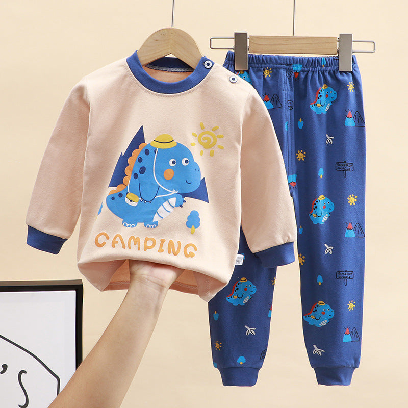 2-Piece Pajamas Set with Long-Sleeve Top and Pants for Boys and Girls | Adorable Soft Cotton Nightwear and Sleepwear Set