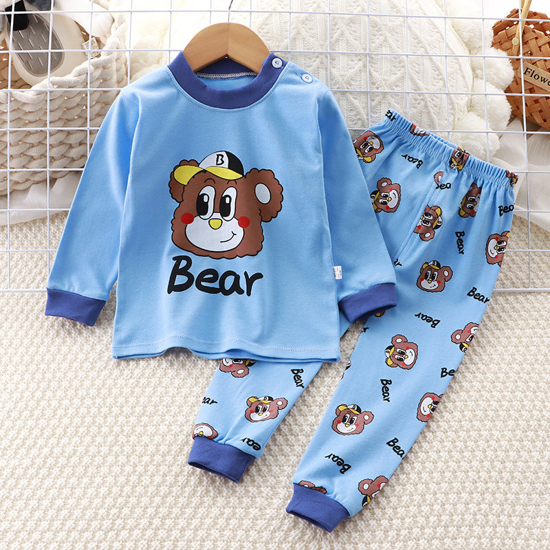 2-Piece Pajamas Set with Long-Sleeve Top and Pants for Boys and Girls | Adorable Soft Cotton Nightwear and Sleepwear Set