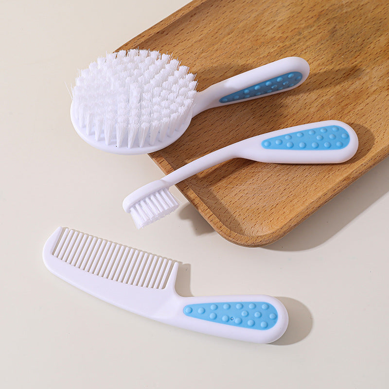 3-Piece Baby Grooming and Oral Care Set with Hair Brush, Gentle Comb, and Training Toothbrush | Baby Hair and Oral Care Set