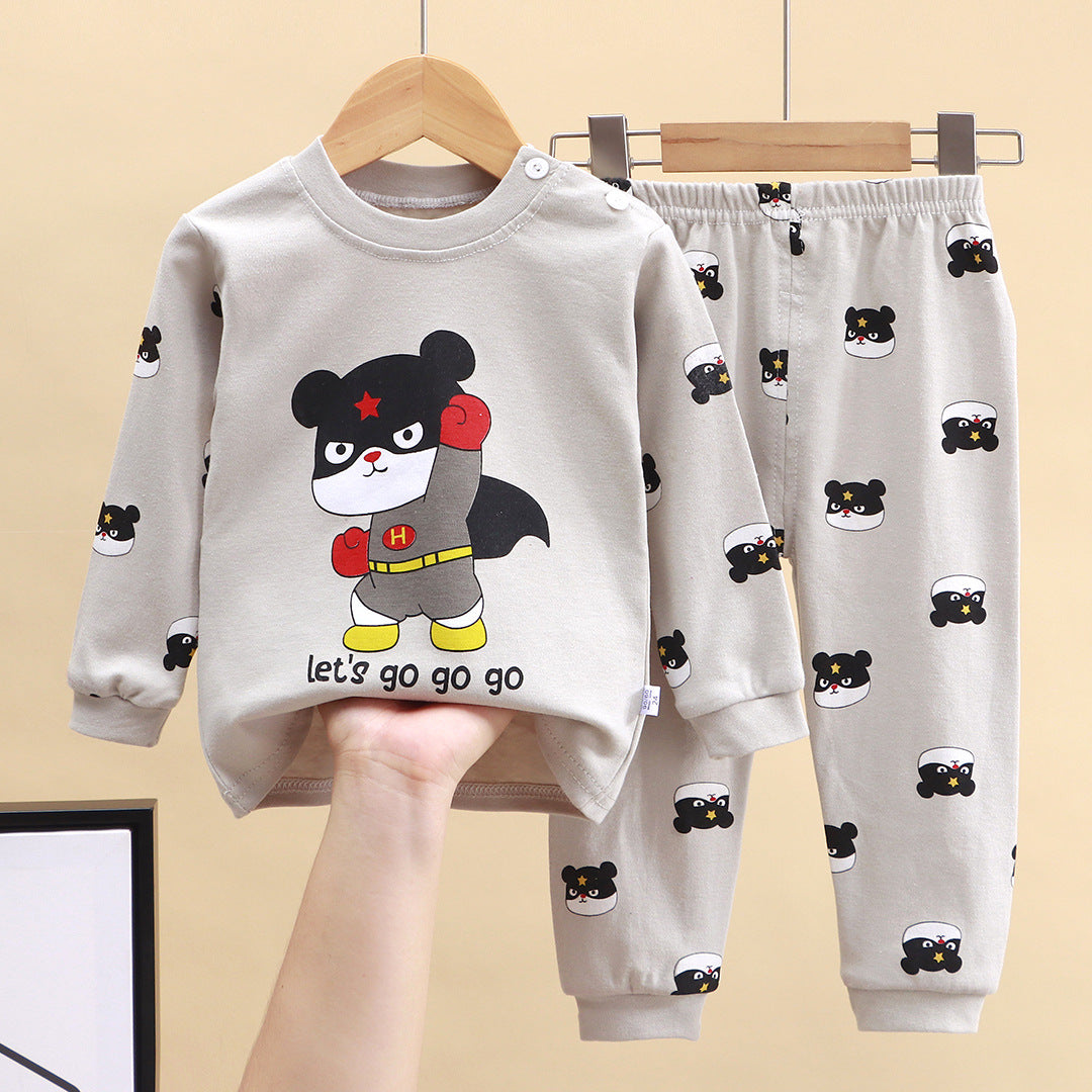 2-Piece Pajamas Set with Long-Sleeve Top and Pants for Boys and Girls | Adorable Soft Cotton Nightwear and Sleepwear Set