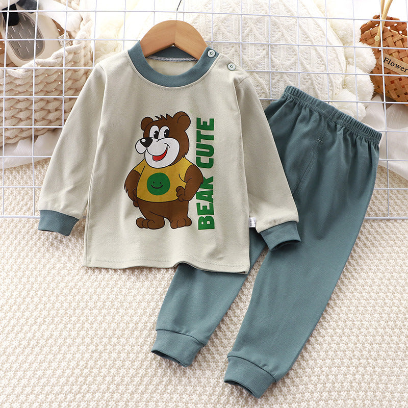2-Piece Pajamas Set with Long-Sleeve Top and Pants for Boys and Girls | Adorable Soft Cotton Nightwear and Sleepwear Set