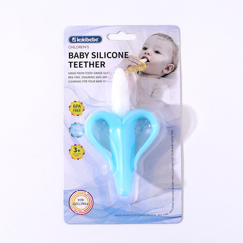 Flexible Banana-Style Giraffe Silicone Baby Teether | BPA-Free Silicone Teether for Teething Relief