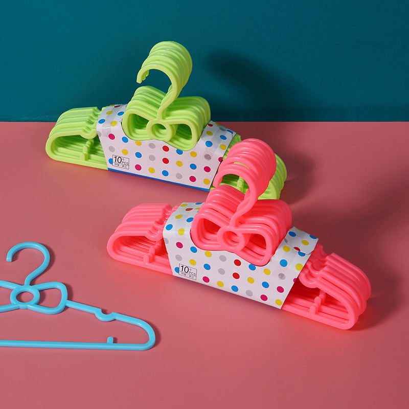 Bow-Knot Plastic Hanger for Babies and Kids Clothes (0-4 years, 10 pieces per pack)
