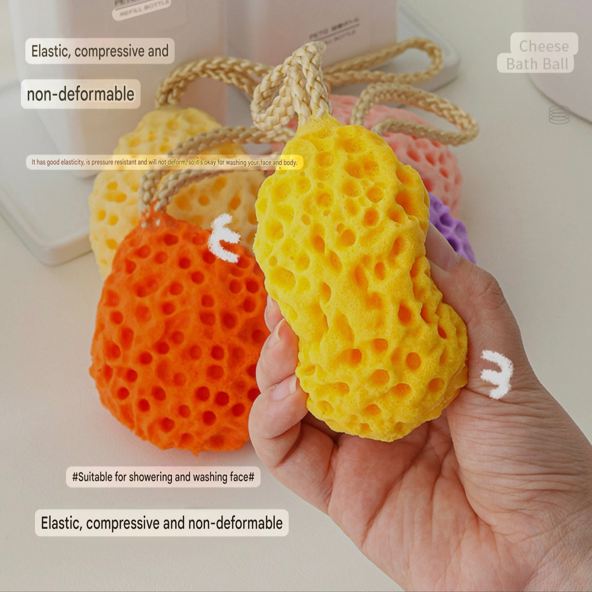 Cute Honeycomb Baby Bath Sponge | Japanese Style Bath Sponge for Babies, Kids and Adults