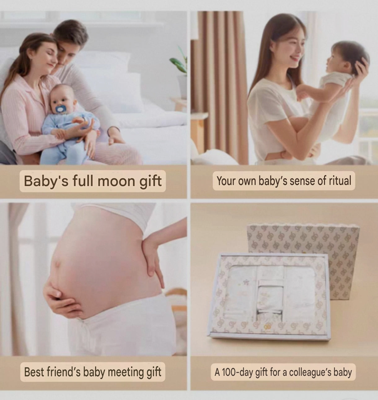 GOODBABY 10-Piece Clothing and Gift Set for Newborn Babies with Jacket, Pants, Jumpsuit, Hand Gloves, Foodmuffs, Bib, Face Towel, and Hats (0-3 months)