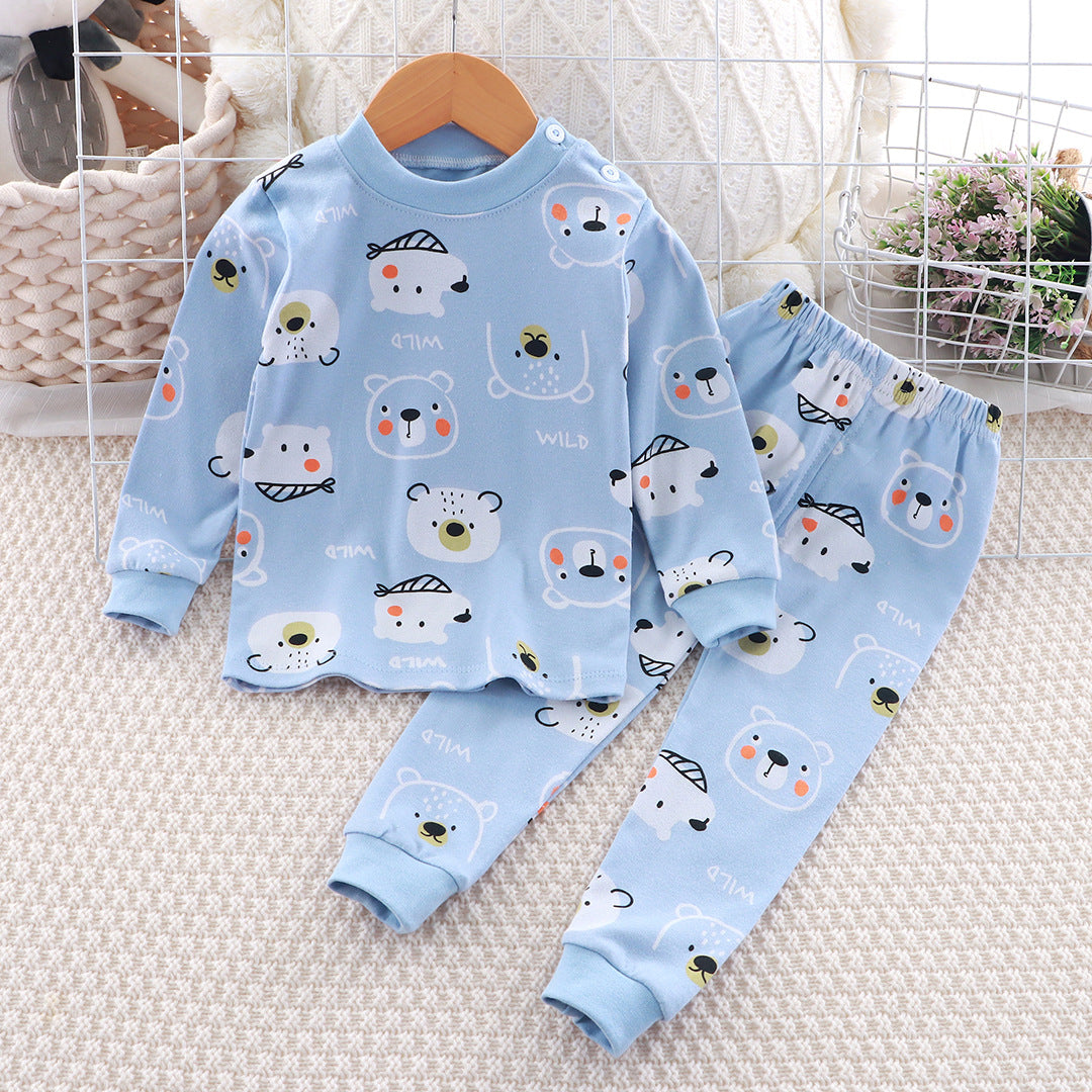 2-Piece Pajamas Set with Long-Sleeve Top and Pants for Boys and Girls | Adorable Soft Cotton Nightwear and Sleepwear Set