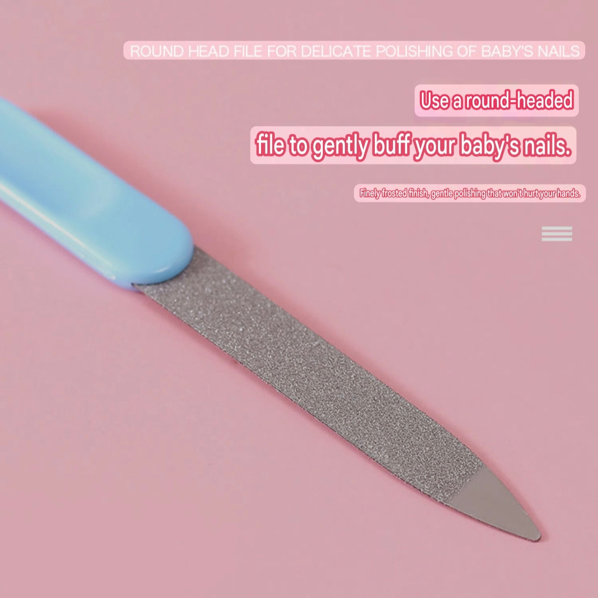 3-Piece Baby Nails Care Set with Nail Clippers, Nail Scissors, and Nail File