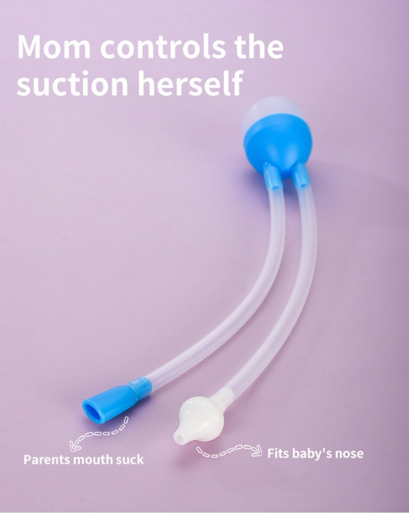 BPA-Free Baby Nasal Aspirator Set with Mouth Section | Anti-Backflow Nasal Aspirator Kit with Safety Filter