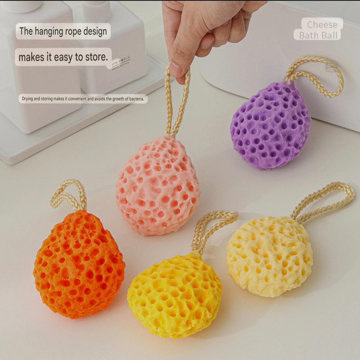 Cute Honeycomb Baby Bath Sponge | Japanese Style Bath Sponge for Babies, Kids and Adults