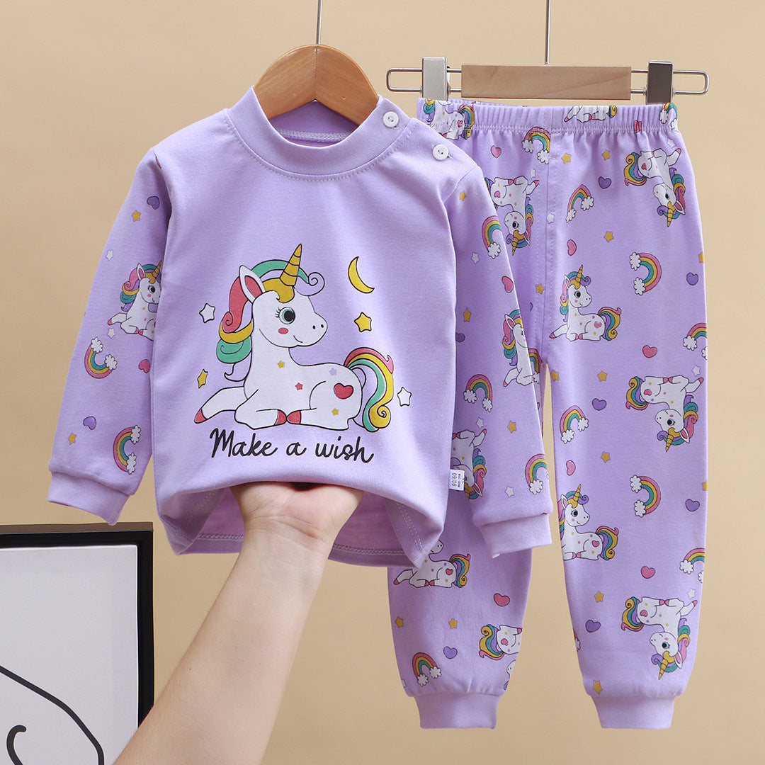 2-Piece Pajamas Set with Long-Sleeve Top and Pants for Boys and Girls | Adorable Soft Cotton Nightwear and Sleepwear Set