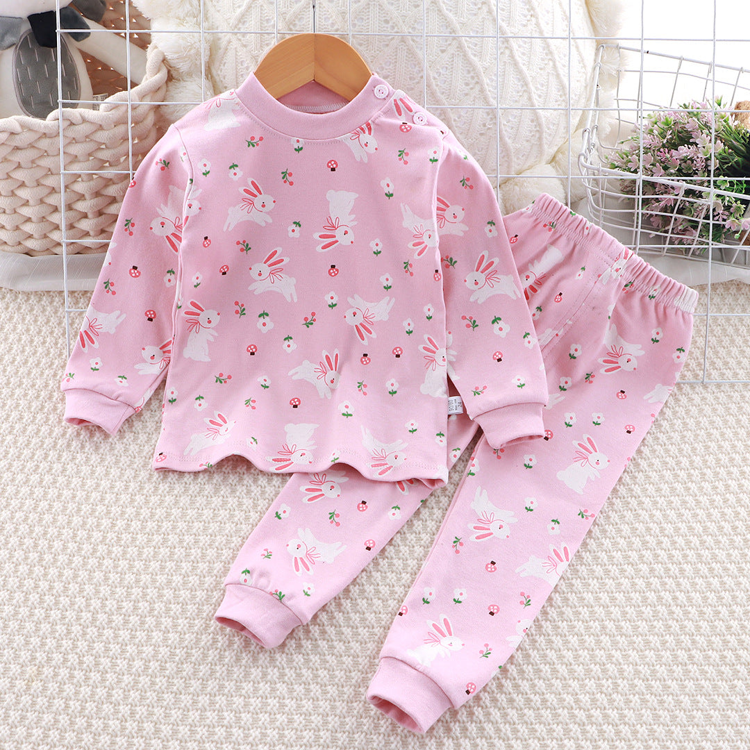 2-Piece Pajamas Set with Long-Sleeve Top and Pants for Boys and Girls | Adorable Soft Cotton Nightwear and Sleepwear Set
