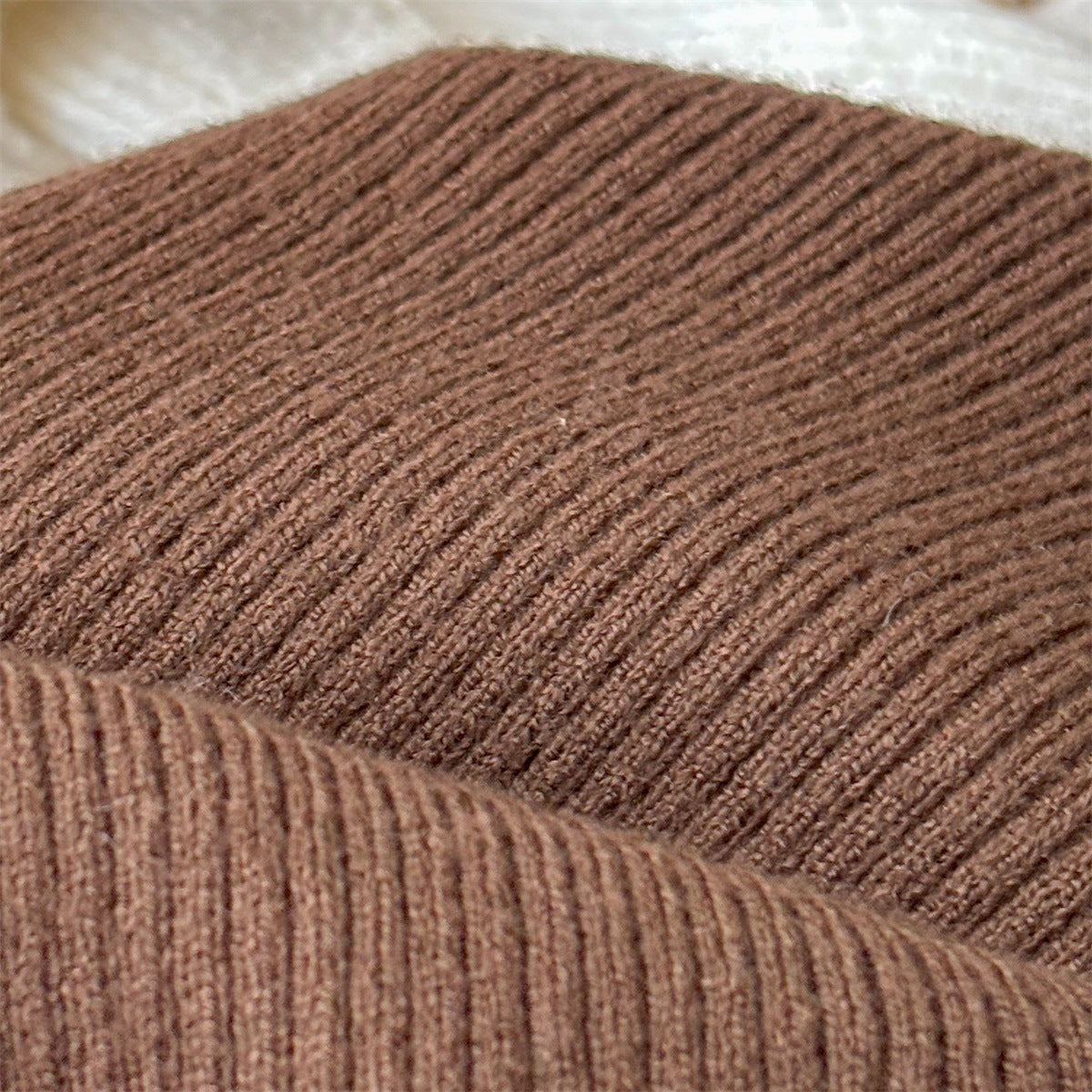 Baby Long-Sleeve Ribbed Knit Top | Baby Knitted Inner Sweater