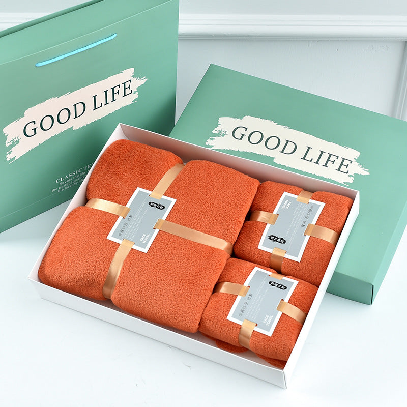 3-in-1 Luxury Coral Fleece Baby Bath Towels Gift Set | Ultra-Soft Bath Towels Set for Mother and Baby