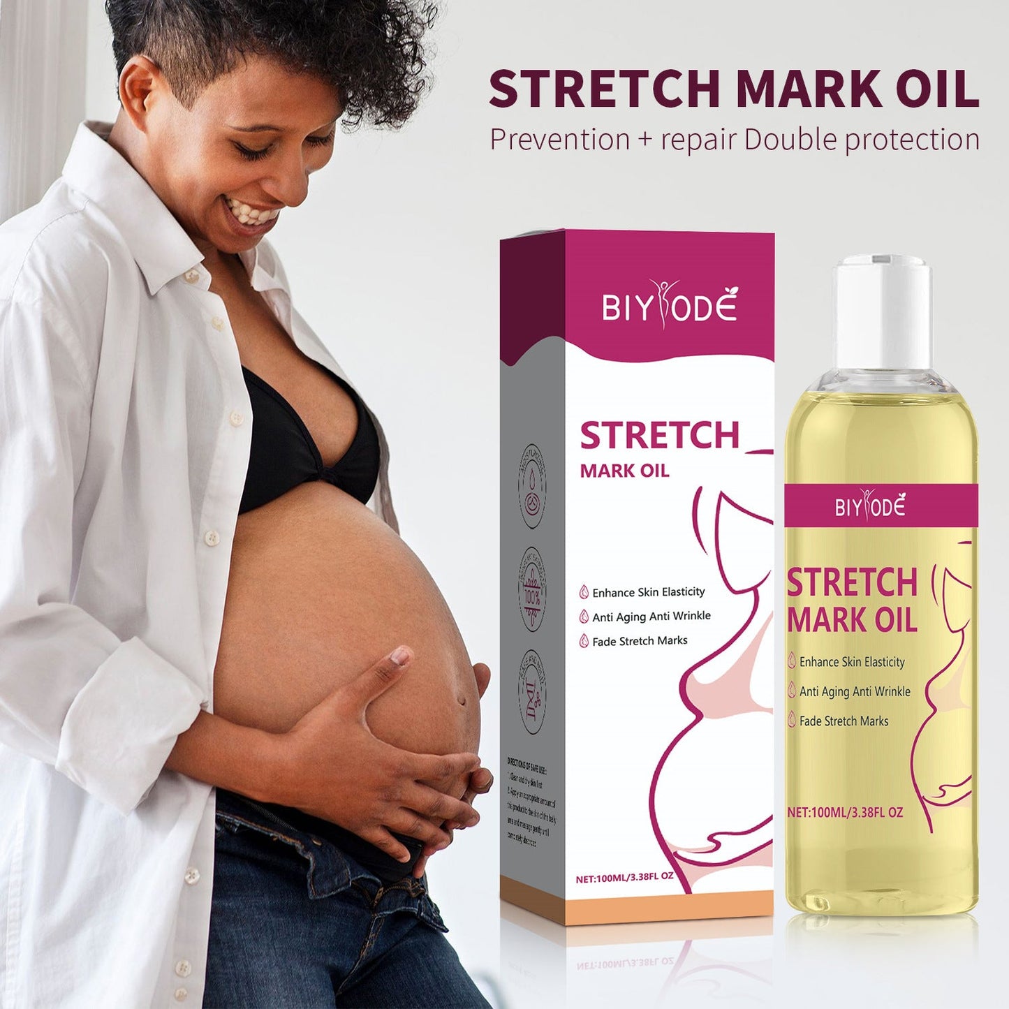 BIYODE Stretch Mark Oil (100ml) | Topical Oil for Scars, Stretch Marks, and Skin Elasticity