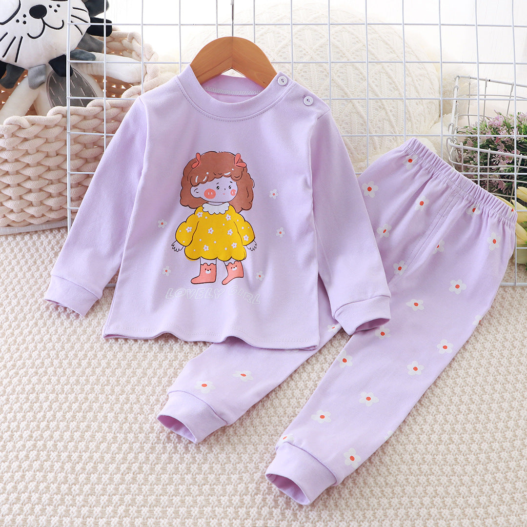 2-Piece Pajamas Set with Long-Sleeve Top and Pants for Boys and Girls | Adorable Soft Cotton Nightwear and Sleepwear Set