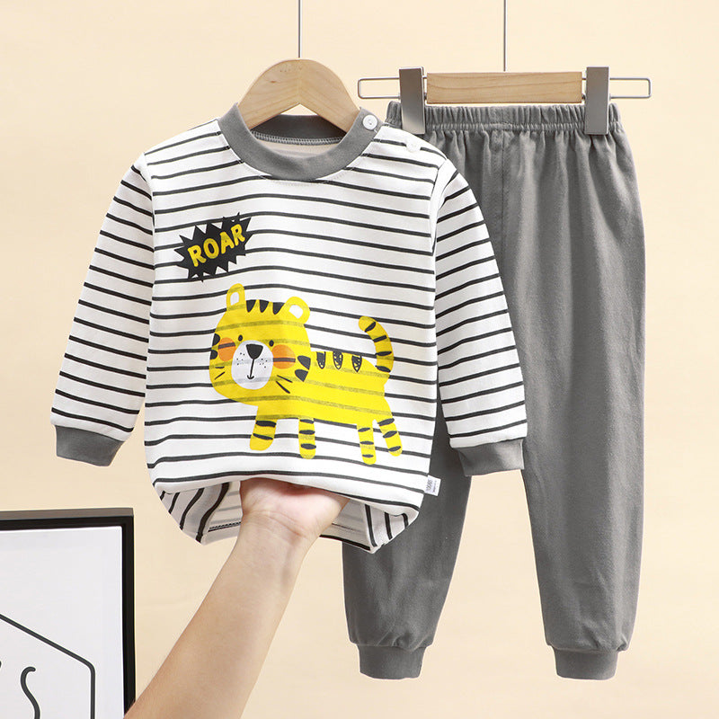 2-Piece Pajamas Set with Long-Sleeve Top and Pants for Boys and Girls | Adorable Soft Cotton Nightwear and Sleepwear Set