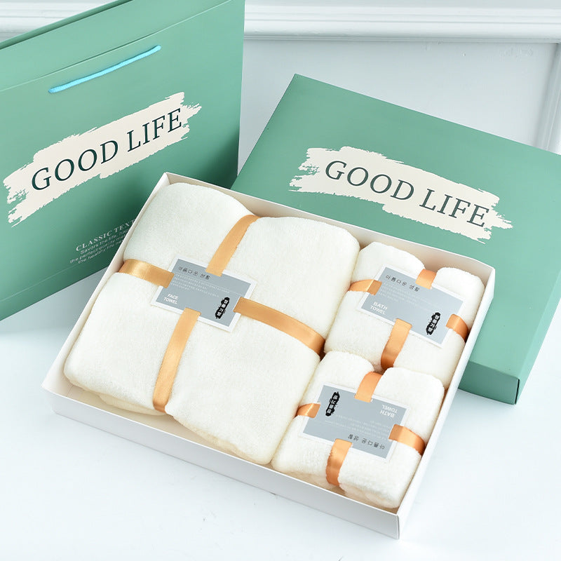 3-in-1 Luxury Coral Fleece Baby Bath Towels Gift Set | Ultra-Soft Bath Towels Set for Mother and Baby