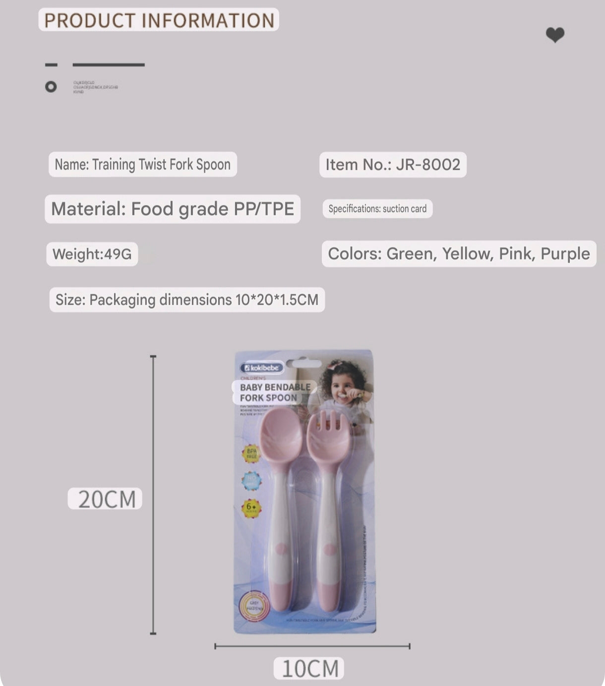 Bendable Baby Spoon and Fork Set | Silicone Cutlery Training Set for Babies