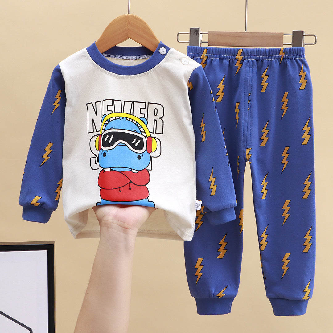 2-Piece Pajamas Set with Long-Sleeve Top and Pants for Boys and Girls | Adorable Soft Cotton Nightwear and Sleepwear Set