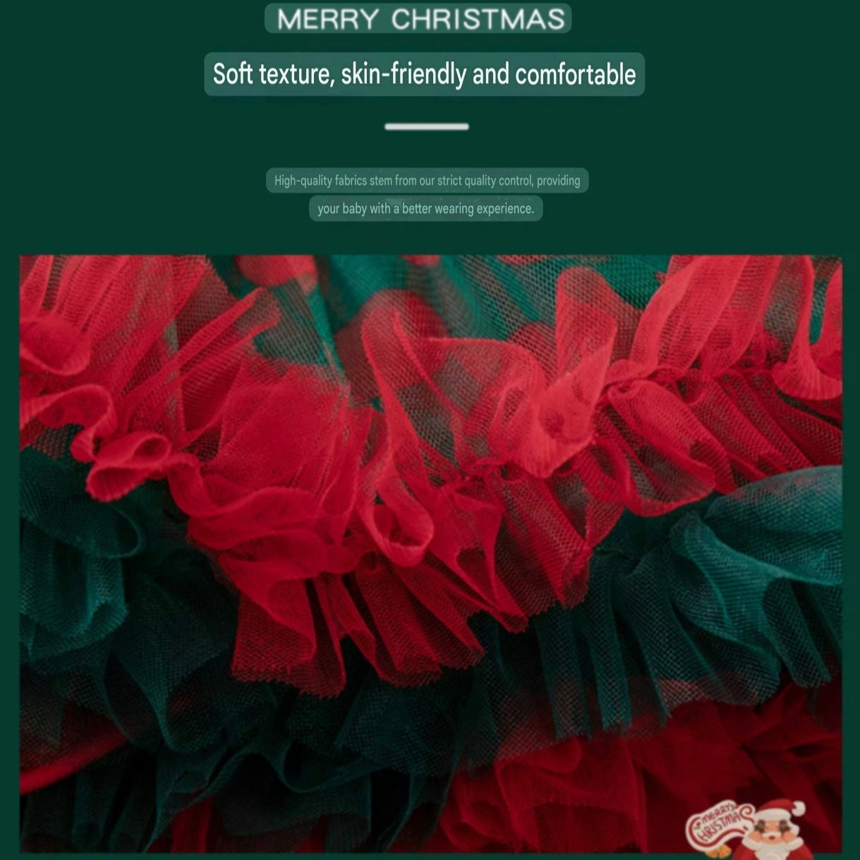 2-Piece "My 1st Christmas" Outfit Set for Girls with Long-Sleeve Romper Dress and Headband