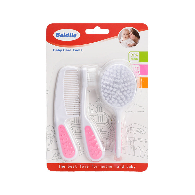 3-Piece Baby Grooming and Oral Care Set with Hair Brush, Gentle Comb, and Training Toothbrush | Baby Hair and Oral Care Set