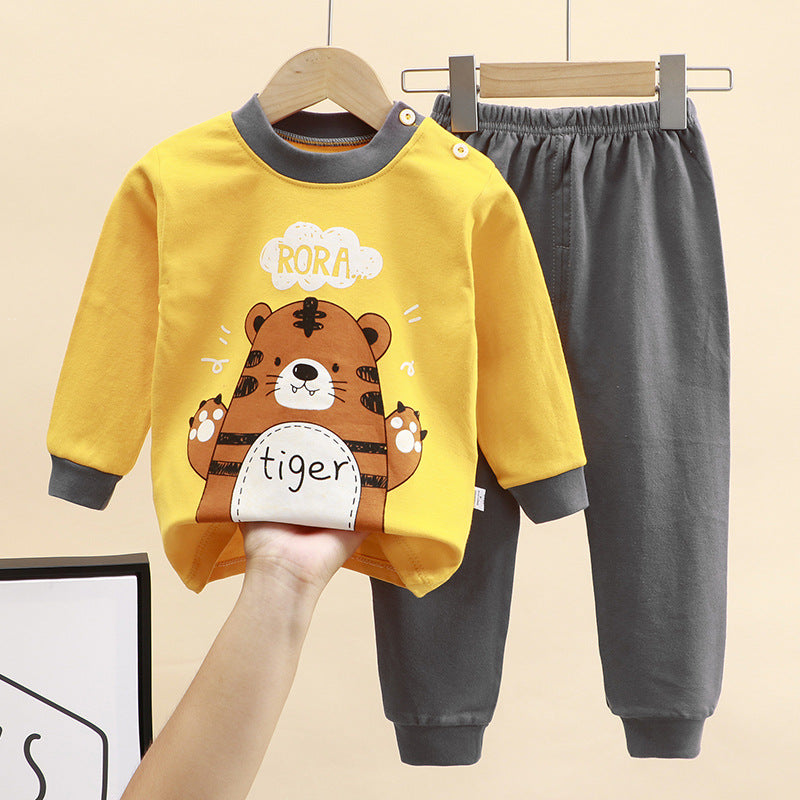 2-Piece Pajamas Set with Long-Sleeve Top and Pants for Boys and Girls | Adorable Soft Cotton Nightwear and Sleepwear Set