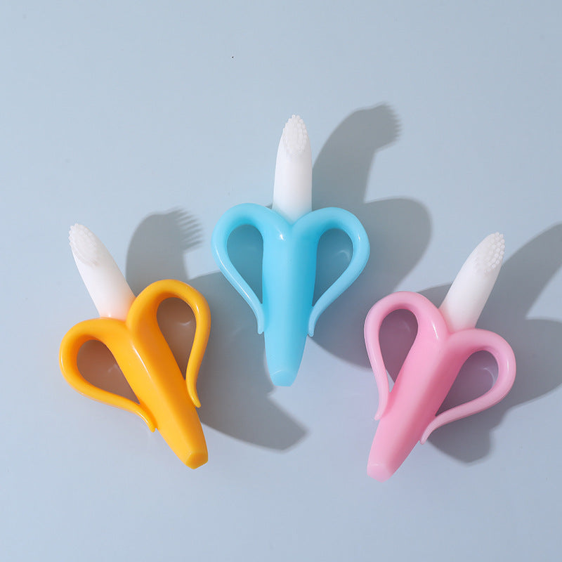 Flexible Banana-Style Giraffe Silicone Baby Teether | BPA-Free Silicone Teether for Teething Relief