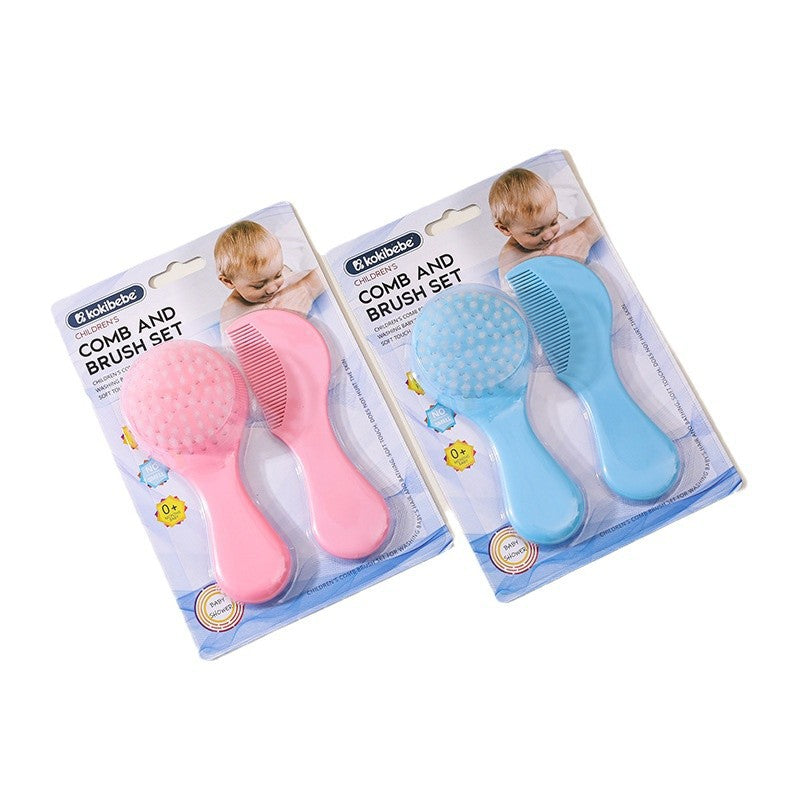 Soft Bristle Baby Brush and Comb Set | Newborn Hair Grooming Kit