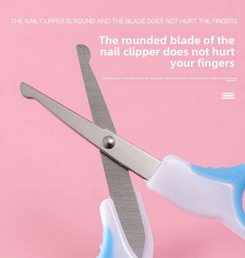 6-Piece Baby Care and Grooming Kit with Hair Brush, Comb, Safety Scissors, Nail Clipper, Nail File, and Nail Clipper Sheath