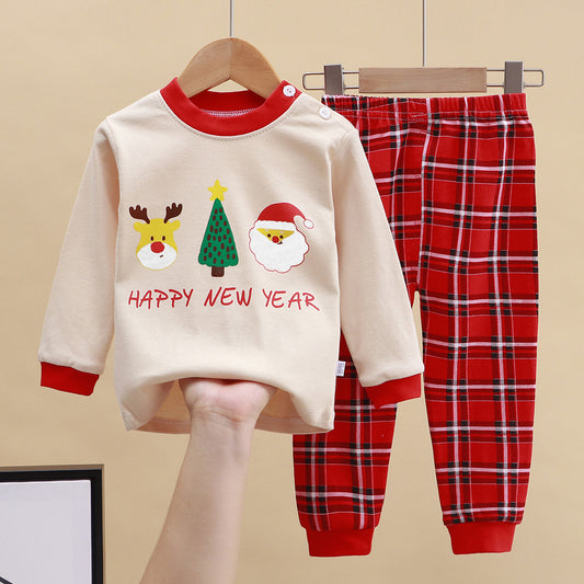 Two-Piece Happy New Year Baby Pajama Set (73-90cm) | Premium Festive Season Baby Boy/Girl Sleepwear